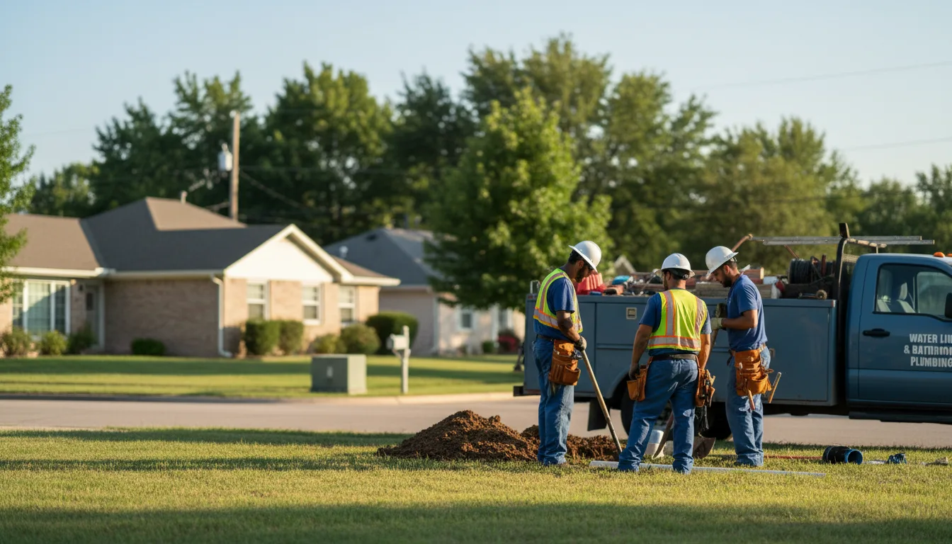 Residential water line and bathroom plumbing service in Ellsworth, NE